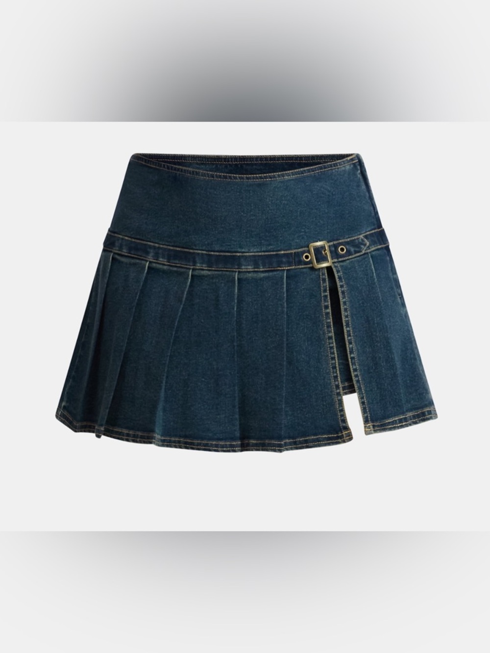 Madden NYC Women's Pleated Denim Mini Skort Size XXS Festival Concert Streetwear